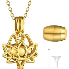 GOLDCHIC JEWELRY Urn Necklaces for Ashes, Stainless Steel Pet/Cross/Birthstone/Tree of Life Personalized Keepsake Memorial Jewelry for Women