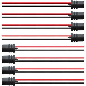 6 PCS T10 Male Socket Extended Wire, Extension Wiring Harness Adapter Assembly Holder Used for Headlights, Turn Signal Lights, Daytime Running Lights, Car Accessories