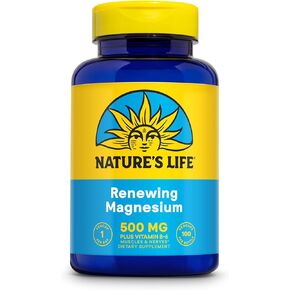 Nature’s Life Renewing Magnesium 500 mg - Magnesium Citrate, Magnesium Malate, Magnesium Oxide Plus Vitamin B-6 - Muscles and Nerves Support - Lab Verified - 275 Servings, 275 VegCaps
