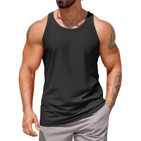 COOFANDY Men's Workout Tank Tops 2 Pack Quick Dry Y-Back Gym Tank Muscle Training Athletic Sleeveless Shirts