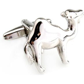 MRCUFF Camel One 1 Hump Pair Cufflinks in a Presentation Gift Box & Polishing Cloth