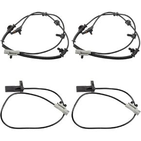 4Pcs ABS Wheel Speed Sensors Front Rear Left Right Fit for Jeep Commander 2006-2010, for Jeep Grand Cherokee 2005-2010 Replace# 56044144AD, 56044146AB, 56044146AA, ALS1401, ALS2113
