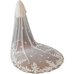 2 Tier Soft Tulle Lace Wedding Bridal Veil With Metal Comb