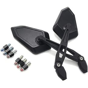 Universal Motorcycle Mirror,for Honda/Kawasaki/Yamaha/Suzuki rearview mirror,8MM/10MM universal modified rearview mirror,handlebar Bar end mirrors black,Used to modify motorcycle rearview mirror