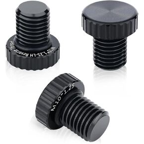 Motorcycle Mirror Hole Plug M10x1.25 Suitable for Honda,Yamaha, Kawasaki, Suzuki,Ducati,ATV,BMW and most Motorcycle or bike etc (3pcs black).