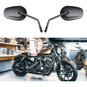 Motorcycle Mirrors for Harley- M8 Bronze Back View Mirror, Dual Sport Mirror Compatible with Harley Davidson Softail Standard Springer Rocker Fat Boy Road King Street Electra Glide Dyna