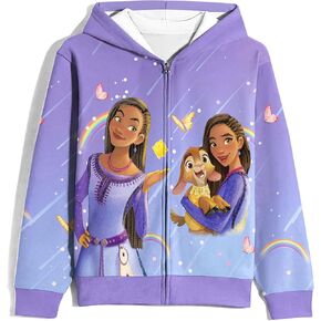 Star A_sha Girls Hoodie A_sha Princess Sweatshirt Autumn Winter Long Sleeve Kids 3-12 Years