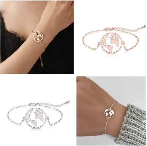 هدايا التخرج لحفلات التخرج الخاصة بها، قلادة خريطة العالم، سوار الأرض الأم، قلادة تخرج جامعية لها in Kuwait