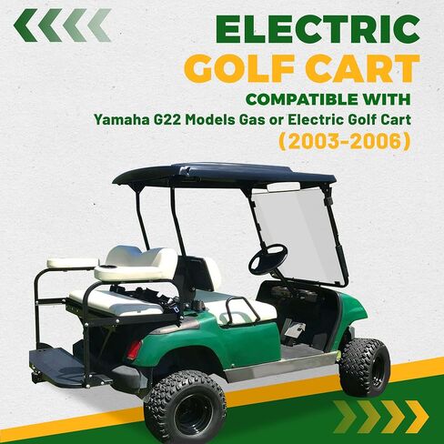 زجاج أمامي ملون ECOTRIC متوافق مع موديلات Yamaha G22 03-06 زجاج أمامي ملون قابل للطي لموديلات Yamaha G22 غاز أو عربة جولف كهربائية (2003-2006) in Kuwait