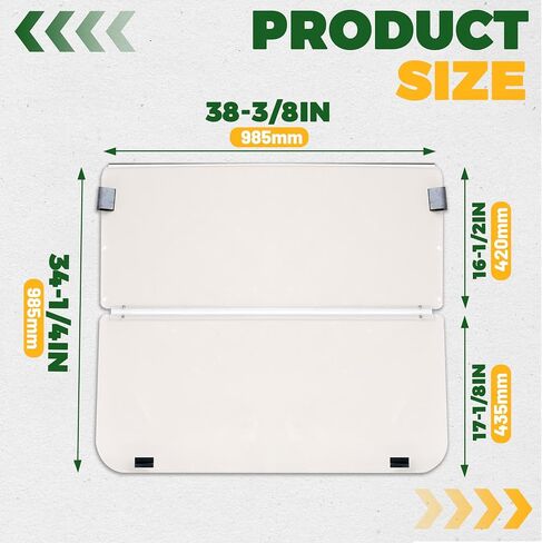 زجاج أمامي ملون ECOTRIC متوافق مع موديلات Yamaha G22 03-06 زجاج أمامي ملون قابل للطي لموديلات Yamaha G22 غاز أو عربة جولف كهربائية (2003-2006) in Kuwait