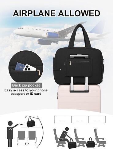 BAVERGE Travel Duffle Bag, Quilted Puffy Overnight Weekender Bags for Women with Shoe Compartment, Puffer Gym Yoga Bag for Carrying Personal Items, Carry-on Tote Duffel Bag with Luggage Sleeve in Saudi Arabia