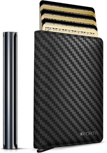 FORTIS Slim Wallet for Men - RFID Protection, Minimalist Men Wallet w/Card Holder, Stylish Men Wallet for Security & Convenience, Front & Back Pocket Wallet, Holds 8 Cards & Cash - Ideal Gift (Brown) in Saudi Arabia
