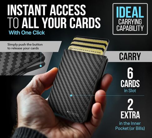 FORTIS Slim Wallet for Men - RFID Protection, Minimalist Men Wallet w/Card Holder, Stylish Men Wallet for Security & Convenience, Front & Back Pocket Wallet, Holds 8 Cards & Cash - Ideal Gift (Brown) in Saudi Arabia