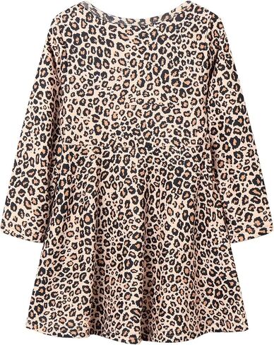 Mud Kingdom Girls Cartoon Dress Crew Neck Long Sleeve Printing Soft Spring Fall Casual Fall Winter in Saudi Arabia