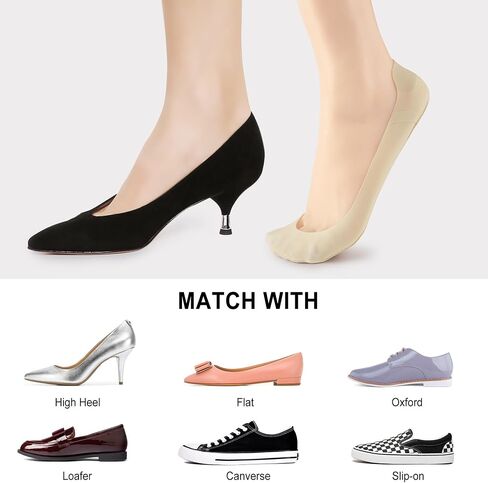 No Show Socks Womens Liner Socks Ultra Low Cut Non Slip Invisible Socks for Flats in Kuwait