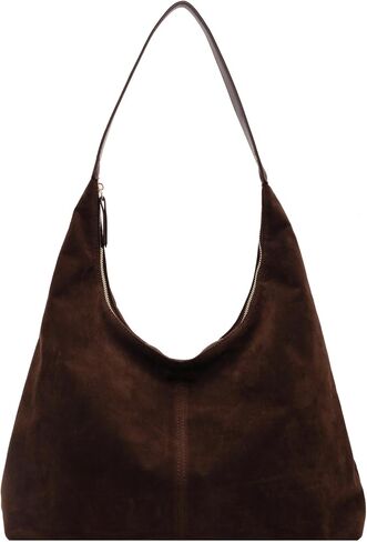 Leather Hobo Bags for Women Brown Purses Suede Purse Slouchy Tote Bag Suede Tote Bag Fall Purses Handbag in Saudi Arabia