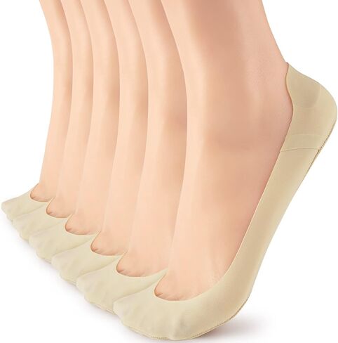 No Show Socks Womens Liner Socks Ultra Low Cut Non Slip Invisible Socks for Flats in Kuwait