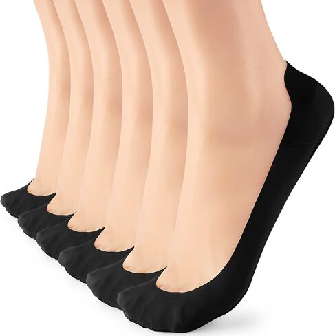 No Show Socks Womens Liner Socks Ultra Low Cut Non Slip Invisible Socks for Flats in Kuwait