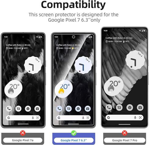 NEW'C [عبوة من 3 قطع مصممة لهاتف Google Pixel 8 Pro من الزجاج المقسى، حافظة مقاومة للخدش، خالية من الفقاعات، مقاومة للغاية in Saudi Arabia