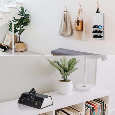 Soleebee Portable Sunglasses Organizer Case PU Leather Multi Travel Eyeglasses Case Box Foldable Hanging Glasses Holder in Kuwait