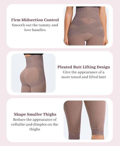 RDSIANE High Waist Shapewear Tummy Control Criss-Cross Body Shaper For Women Capri Butt Lifting Shapewear in Saudi Arabia