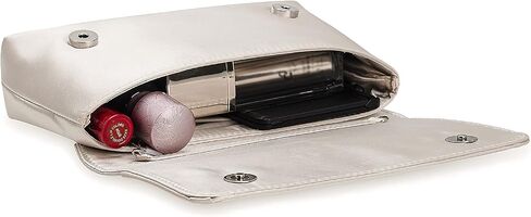 CHARMING TAILOR Evening Bag for Women Pleated Flap Satin Formal Purse Diamantes Brooch Embellished Clutch in Saudi Arabia