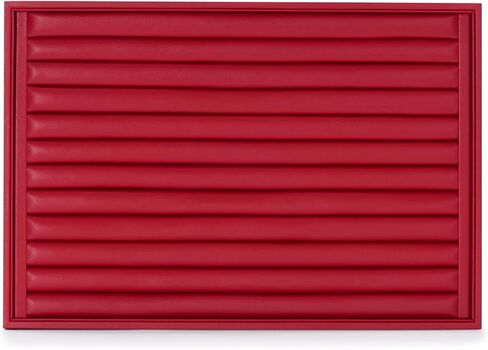 Oirlv Gorgeous Red Leather Ring Organizer Tray Jewelry Display Tray Stackable Jewelry Organizer Trays in Kuwait