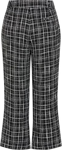 Women's City Chic Plus Size Pant Piper, BLK Check in Saudi Arabia