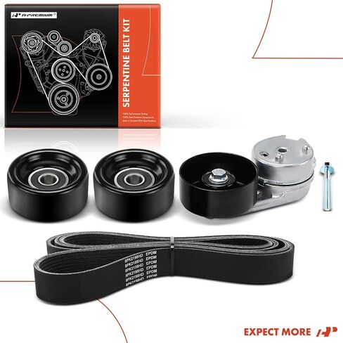 مجموعة محرك سير السربنتين A-Premium Engine متوافقة مع Ford F-250 Super Duty 2008-2010، Ford F-350 Super Duty 2008-2010، F-450 Super Duty 2008، F-550 Super Duty 2008، 6.4L in Saudi Arabia