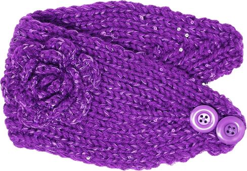 Knit Winter Headband Ear Warmer with Sparkles (Rhinestone Black) in Saudi Arabia