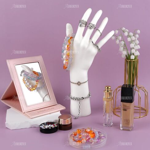 AUEAR, Female Mannequin Hand Display for Jewelry Display Holder Bracelet Necklace Ring Stand (White, 11"x7.3", 1 Pack) in Saudi Arabia