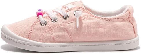 FUNKYMONEY Girls Canvas Sneakers Lace up Lightweight Casual School Shoes for Toddler/Little Kids in Kuwait