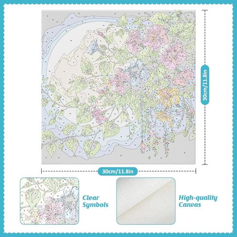 مجموعة الطلاء بالأرقام من HEIBAGO للبالغين، لوحة قماشية مؤطرة وحامل خشبي مقاس 30.48 سم × 30.48 سم، مجموعة طلاء أكريليك بالأرقام للبالغين المبتدئين، فنون وحرف رسم العيون الرائعة لديكور الحائط المنزلي in Kuwait