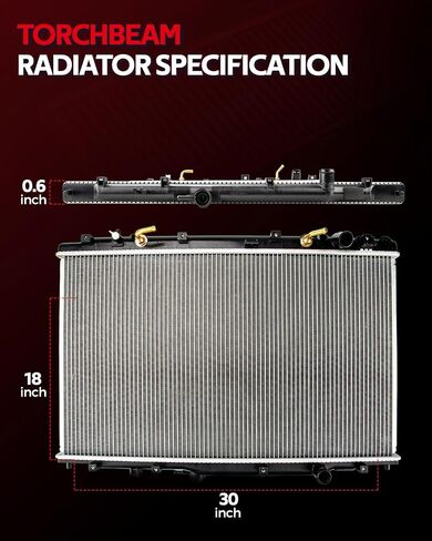 Torchbeam CU2339 Aluminum Radiator Replacement for Optima 2001-2006, Sonata 1999-2005 in Saudi Arabia