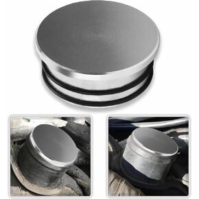 Turbo Resonator Plug Cover Cap, Alluminum Billet Resonator Plug Cover Cap for 6.6L 2004.5; 2005; 2006; 2007; 2008; 2009; 2010 Duramax Diesel LBZ LLY LMM - (Black)