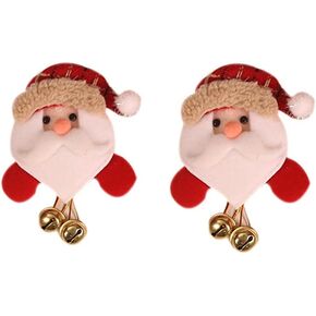 SPEVERT Christmas Decorations Pin LED Glowing Brooch Cute Plush Christmas Santa Claus Deer Snowman Badges Clothes Accessory Party Holiday Xmas Gift in Kuwait
