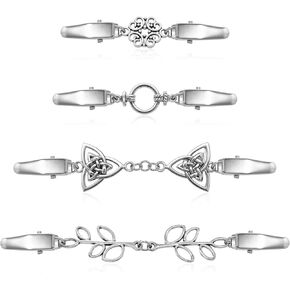 4Pcs Renaissance Accessories, Shirt Clips for Women Clothing, Sweater Clips to Hold Sweater Together, Dress Clips Back Cinch, Waist Cincher Clip Retro Cardigan Collar Clip Brooch Clip