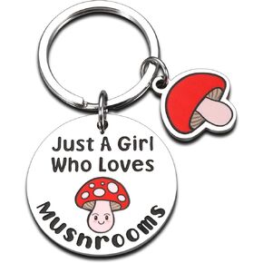 Mushroom Gifts for Women Wife Gf, Cute Mushroom Keychain Gifts for Mushroom Lovers, Kawaii Mushroom Jewelry for Her Mushroom Decor Stuff for Womens Stocking Stuffers for Christmas White Elephant Gifts