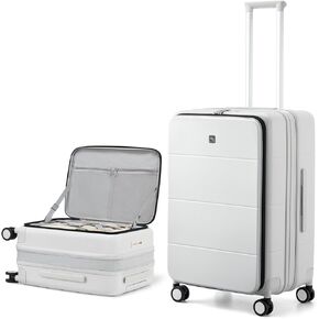 Hanke 24 Inch Expandable Checked Luggage Hard Shell Suitcases with Wheels Top Opening TSA Luggage Rolling Large Suitcases for Travel Luggage