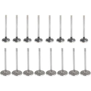 16 Pcs Intake Valves & exhaust valves set Compatible with GM LS V8 4.8L 5.3L 6.0L 2005 2006 2007 2008 2009 Replace 12550458 12550457 12563064 12563063 12555906