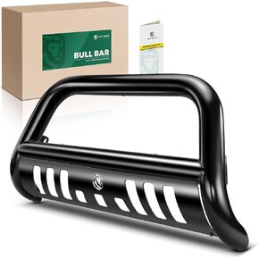 YHTAUTO 3" Bull Bar Push Bar w/Skid Plate Light Mount Fit Chevy & GMC Models, Cadillac, Silverado 1500, Suburban, Tahoe, Avalanche, Sierra, Yukon, S/S 304 Brush Guard for Truck Front Bumper