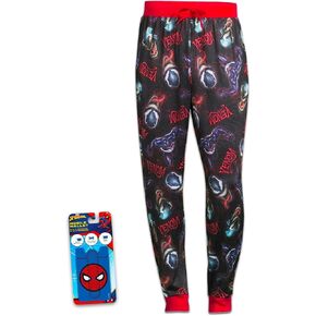 Venom Pajama Pants - Bundle with Marvel Venom Sleeper Pants for Boys, Teens, Men Plus Bonus Phone Wallet | Venom PJ Pants