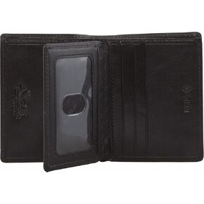 Tony Perotti Men's Italian Leather Bifold Wallet With ID Window Flap, Card Holders, Pockets - Eco-Friendly Vegetable-Tanned Full Grain Leather Wallet Made in Italy