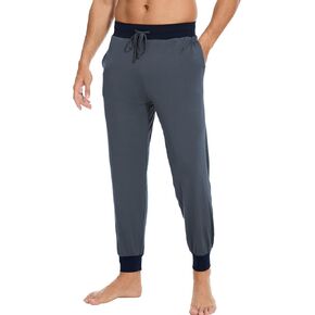 GYS Bamboo Viscose Men's Pajama Bottoms Soft Jogger Pants with Pockets and Drawstring