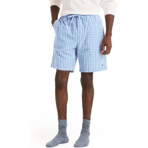 Nautica Men's Sustainably Crafted Plaid Poplin Sleep Short