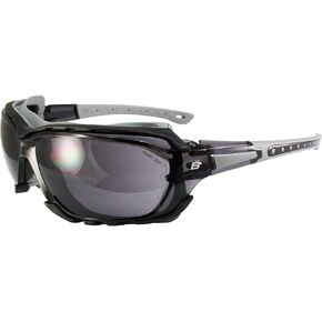 نظارات Birdz Eyewear Gasket السلامة المبطنة للدراجات النارية الرياضية باللون الرمادي مع عدسة شفافة (أصفر)