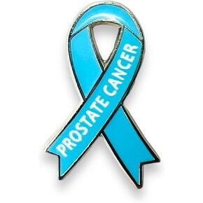 Prostate Cancer Awareness Blue Ribbon Pin Badge
