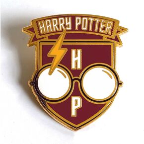 Paper House Productions Harry Potter Lightning Enamel Pin, Glasses Crest