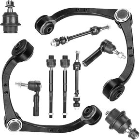 Front Upper Control Arms w/Ball Joints & Front Lower Ball Joints Suspension Kit for 2005-2010 Dodge Dakota, 2011 Ram Dakota, 2006-2009 Mitsubishi Raider (10PCs)
