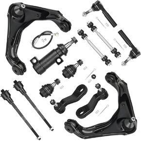 8-Lug Suspension Kit Front Upper Control Arms w/Ball Joints Replacement for GMC Sierra/Chevy Silverado 1500 2500 3500 HD H2 (13pc Set)